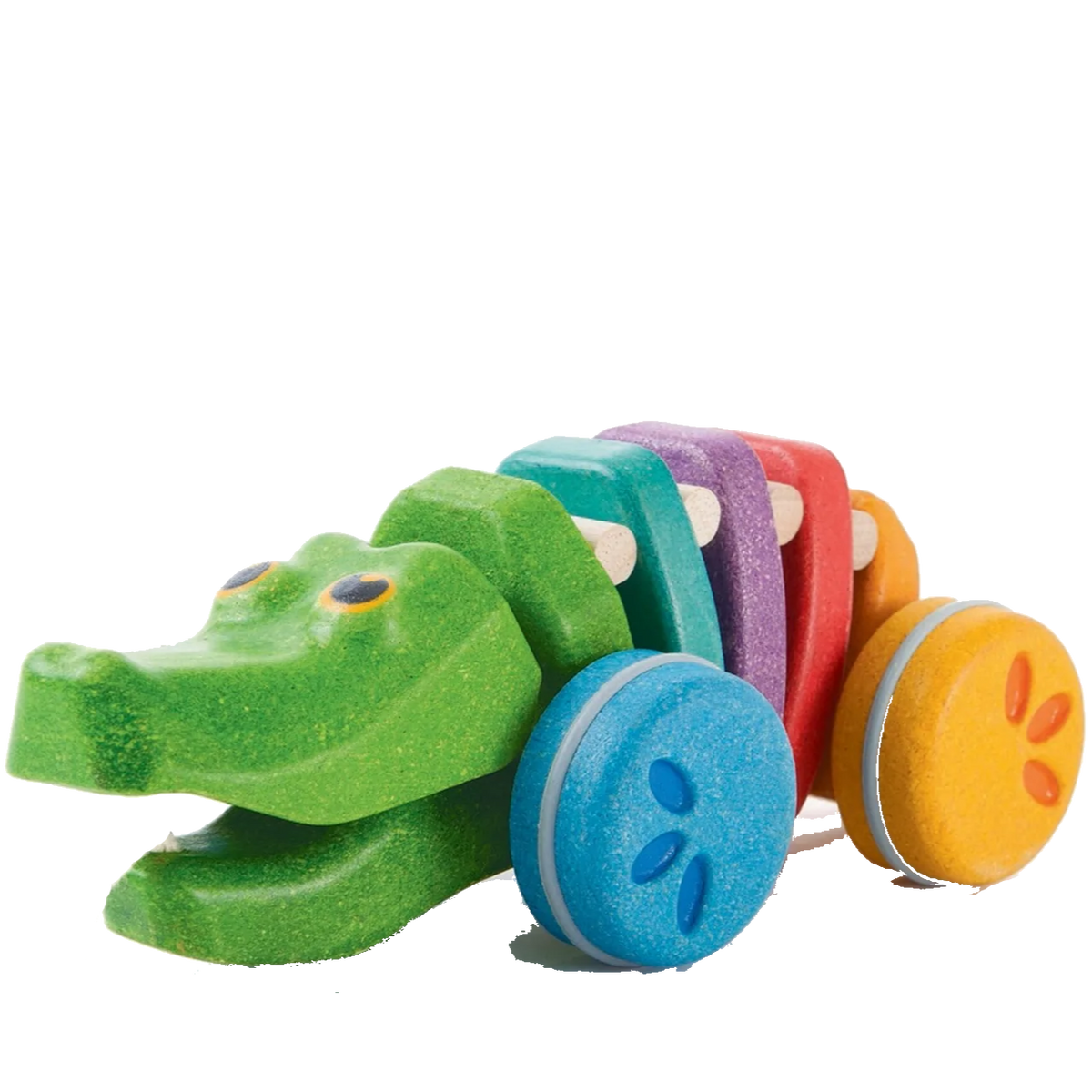 Plan toys top rainbow alligator