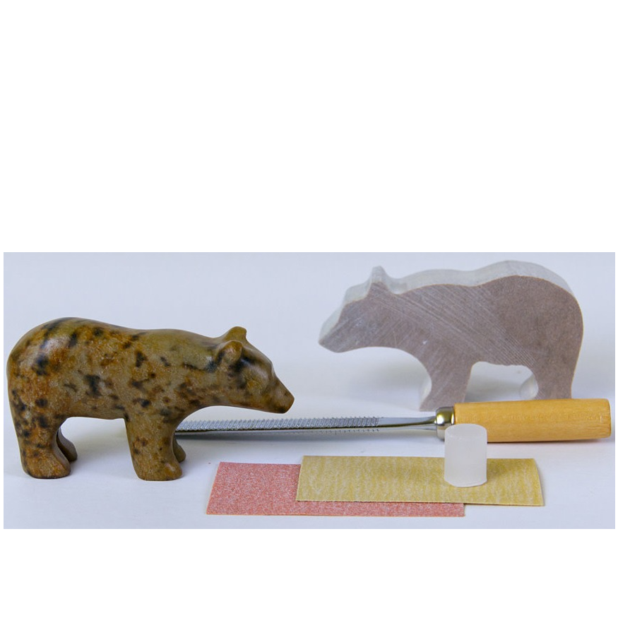 Bear Soapstone Carving Kit The Great Rocky Mountain Toy Company