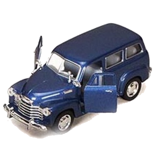 5 Die Cast Pull Back 1950 Chevy Suburban Carryall