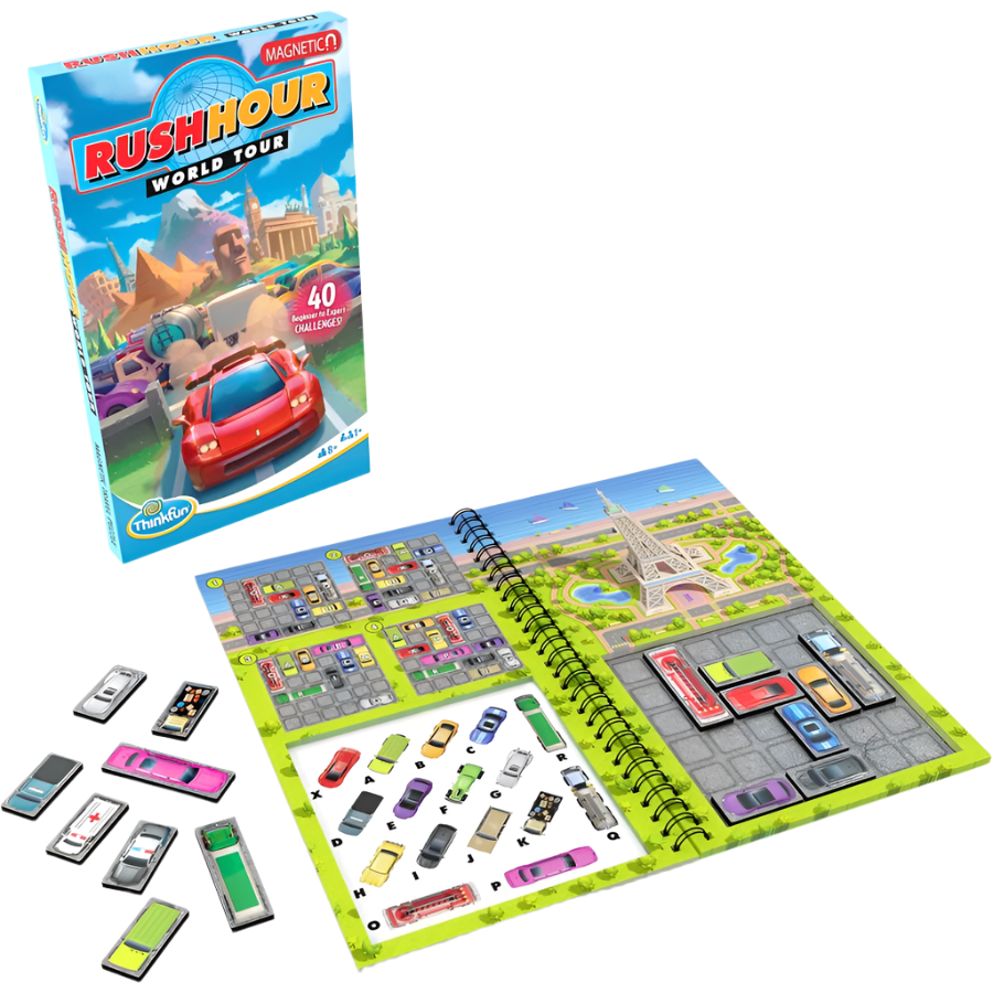 Think Fun Rush Hour Magnetic Travel Puzzle – The Great Rocky Mountain ...