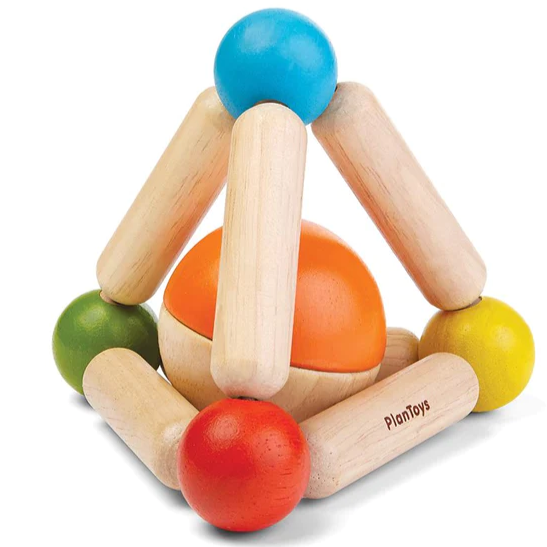 Triangular Toy Plan Toys Triangle Clutching Toy – The Great Rocky Mountain Toy Company