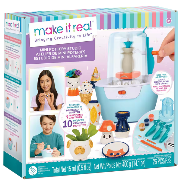 【新品 2個セット】Make It Real ミニ陶芸スタジオ デラックスセット Make It Real Mini Pottery Studio Deluxe Set – The Great Rocky