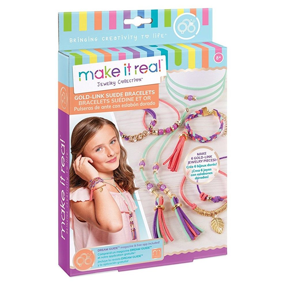 Make it Real Gold-Link Suede Bracelets – The Great Rocky Mountain Toy  Company