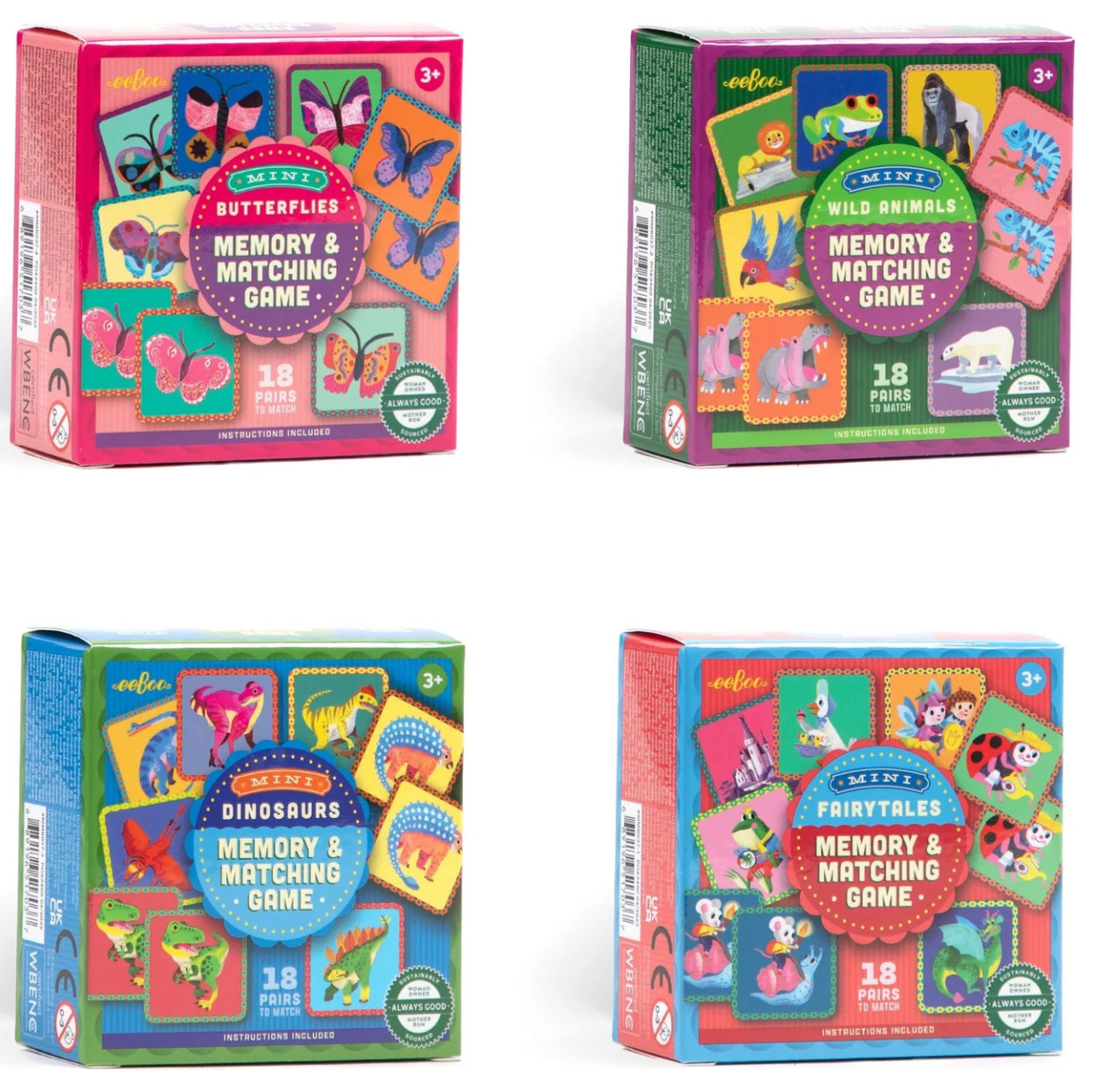 Eeboo Memory Eeboo Mini Memory Game – The Great Rocky Mountain Toy Company