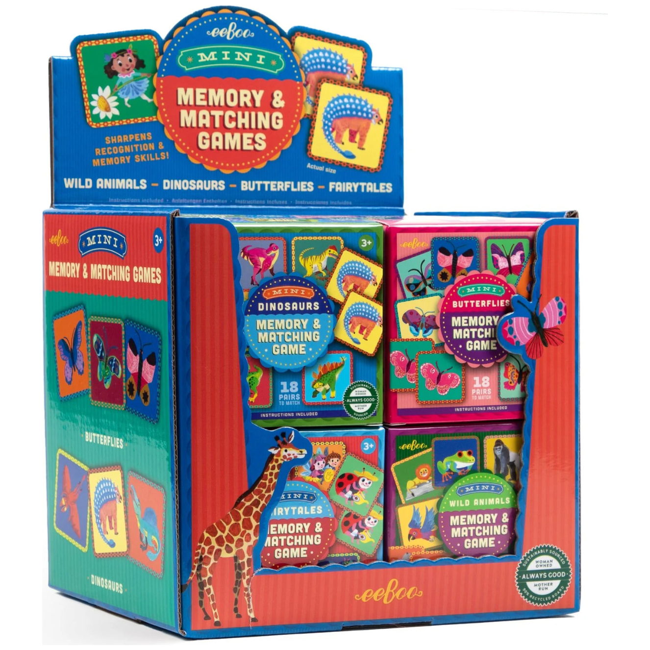 Eeboo Memory Eeboo Mini Memory Game – The Great Rocky Mountain Toy Company