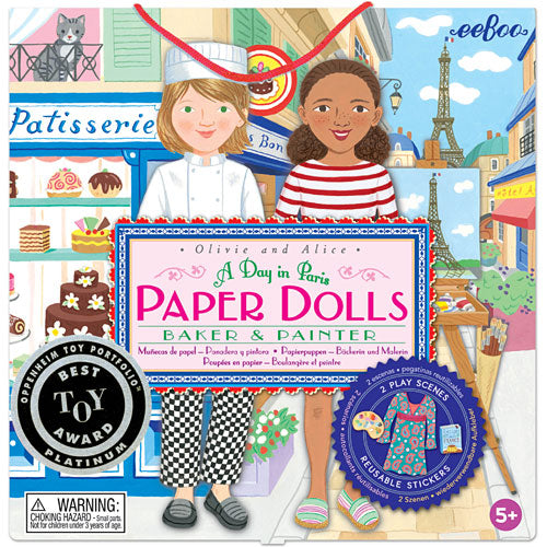 Baker & Painter (paper dolls + dino sets )