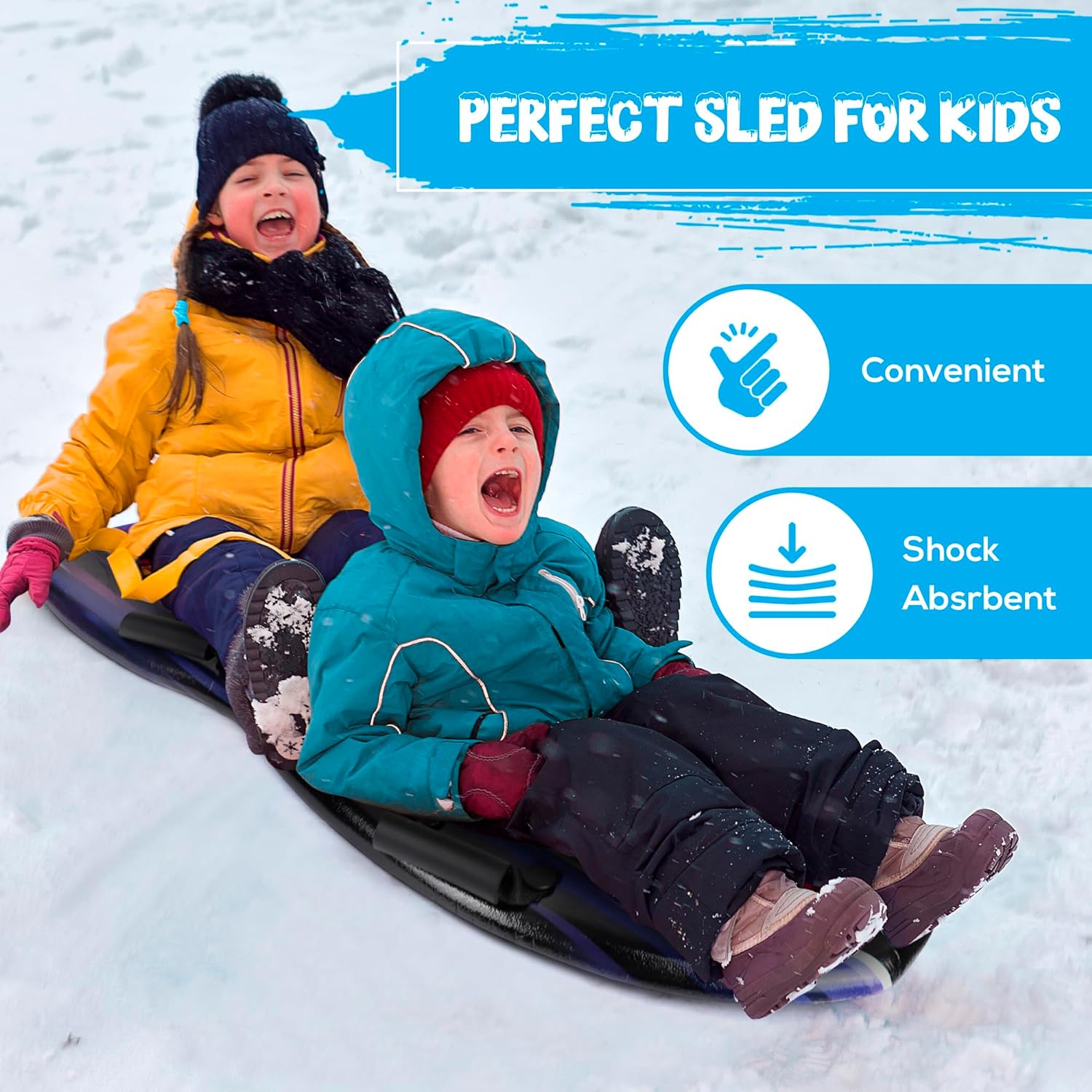 Toddler Snow Racer Slippery Racer Downhill Falcon Foam Snow Sled – The Great Rocky ...
