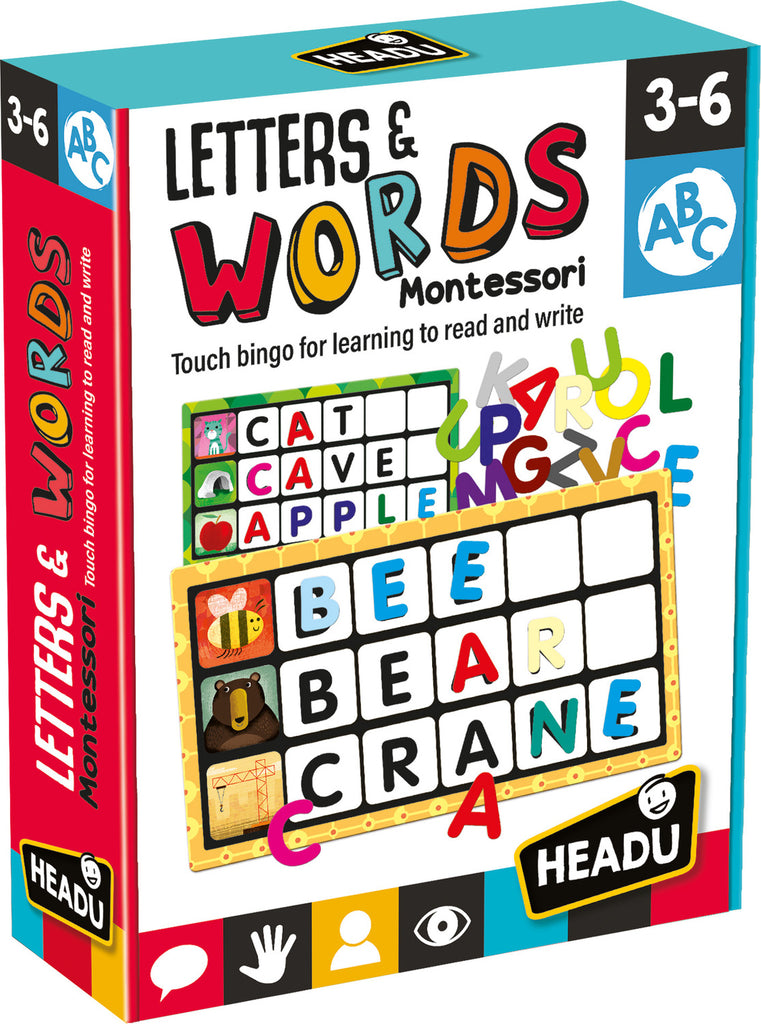 Montessori Touch Bingo Letters and Words