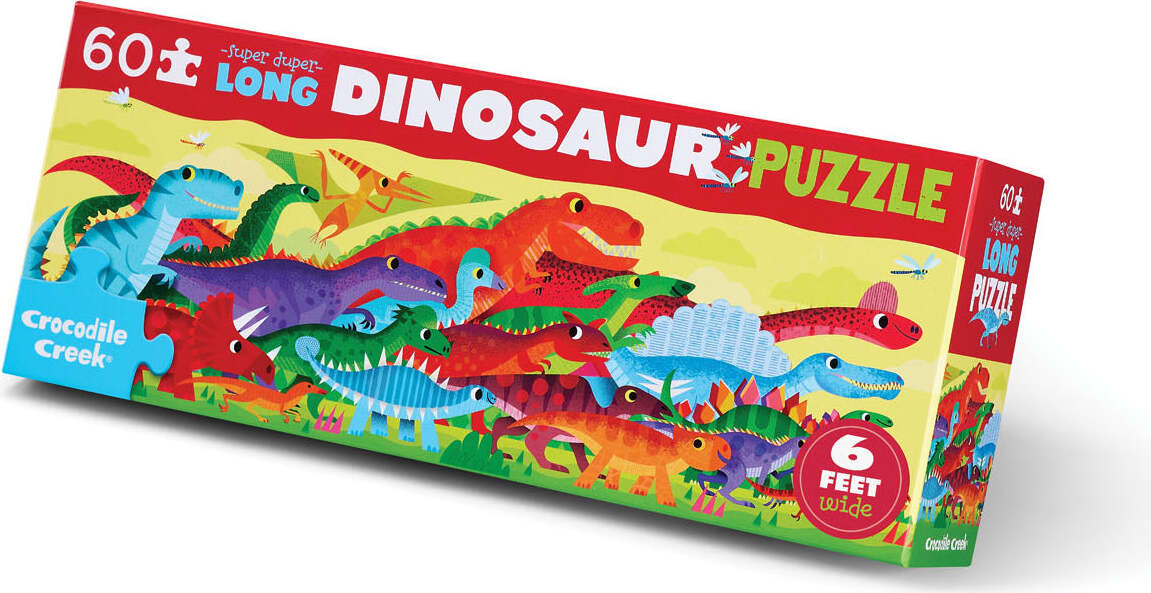 Crocodile Creek 60-Pc Boxed Super Duper Long Puzzle Dino World – The ...