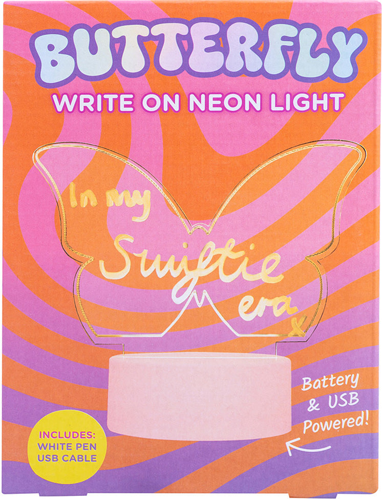 Butterfly Write On Neon Light