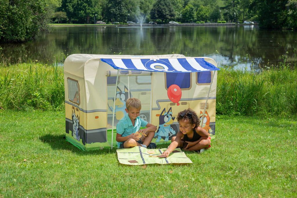bluey tent Little Kids Bluey Camping Activity Fort – The Great Rocky Mountain Toy Company