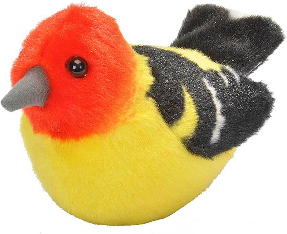Audubon II Western Tanager Stuffed Animal with Sound - 5"