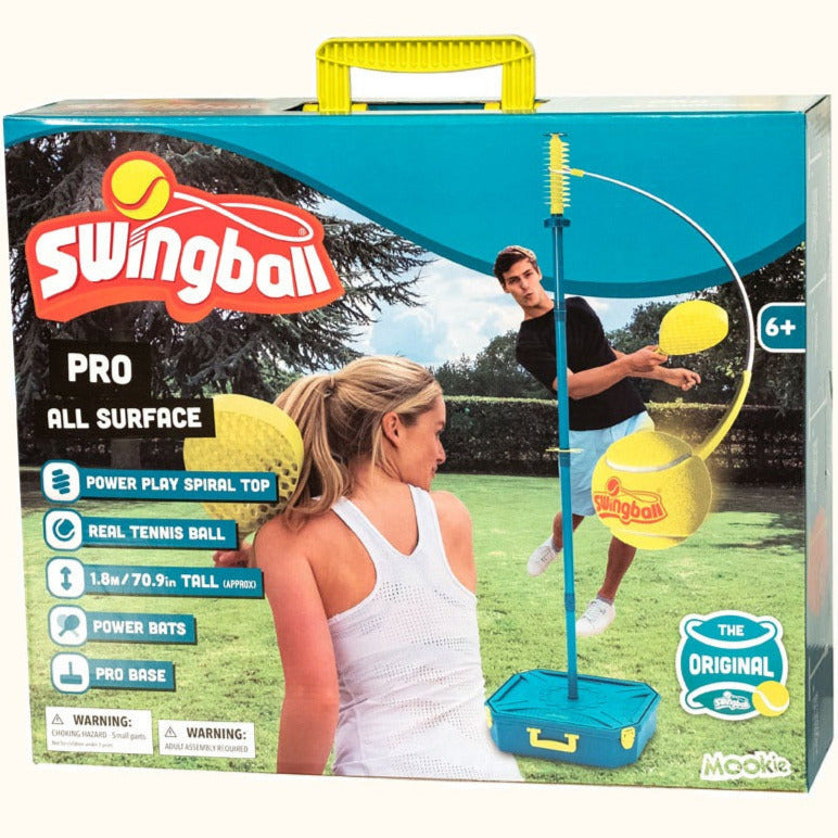 A fast, fun and easy combination of tennis and tether-ball. Self contained and ready for travel to the backyard, beach, park, cookout and more! 